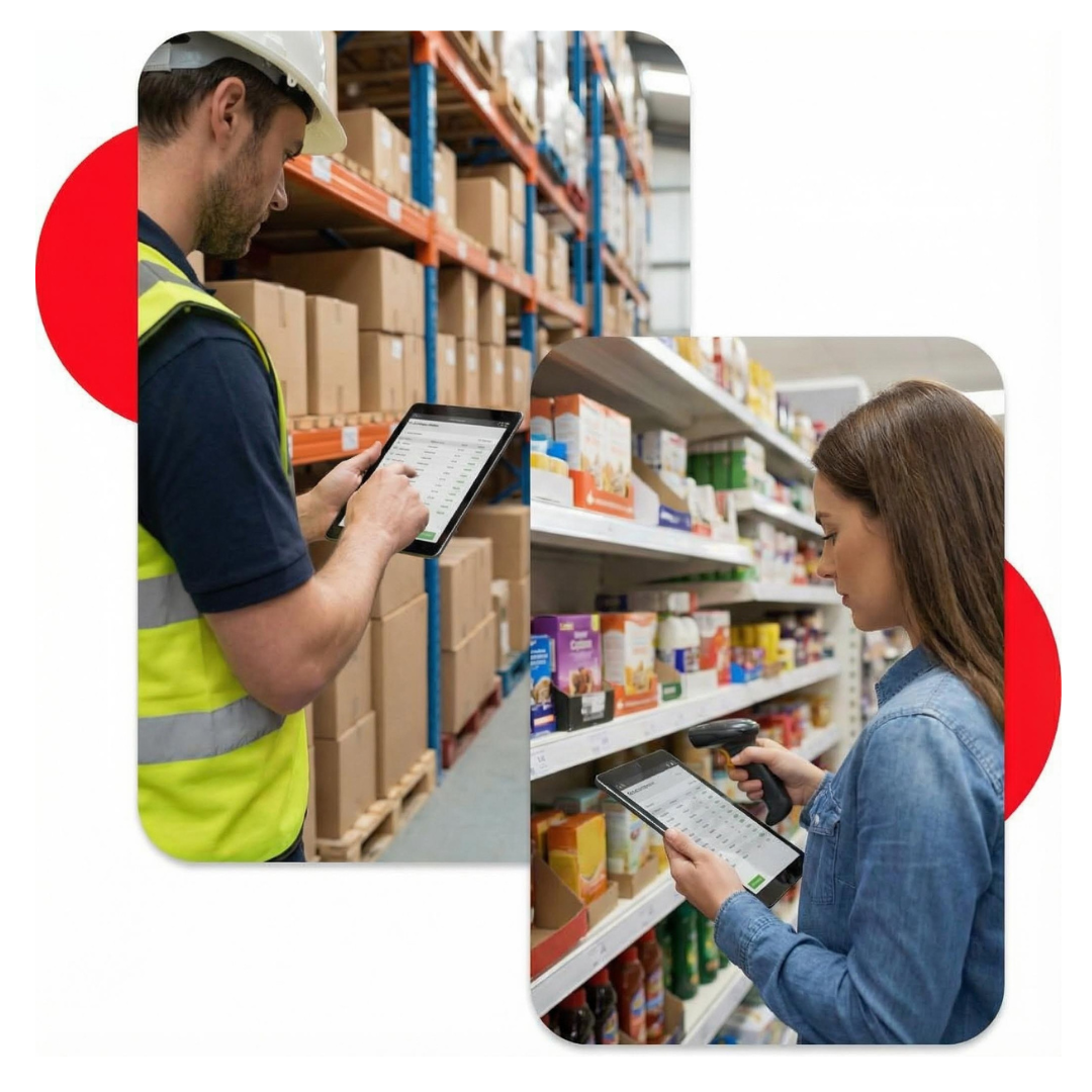 Control de inventario y stock mediante tablets en un almacén y tienda