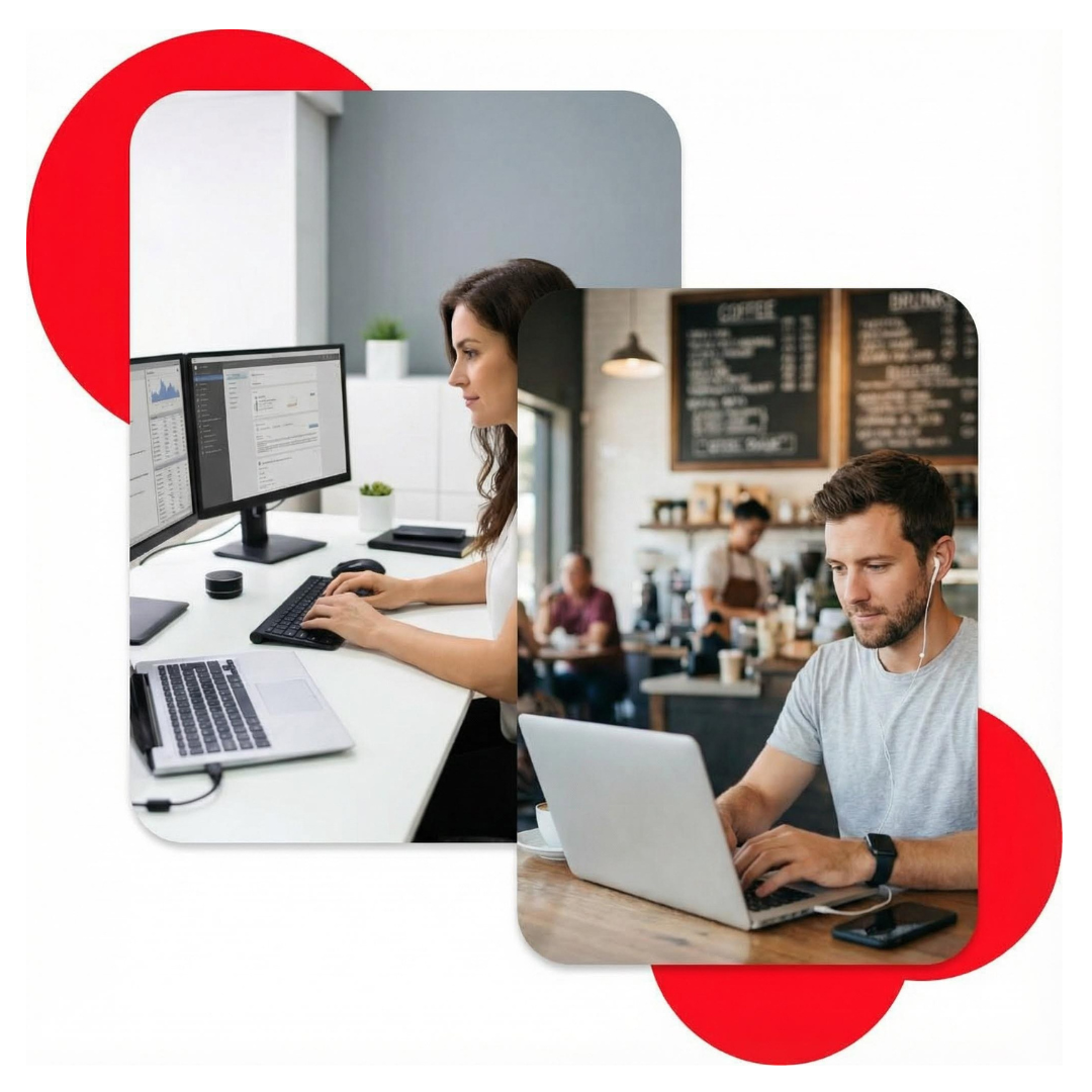 Gestión y control de pedidos desde ordenador y portátil en entornos de trabajo y hostelería