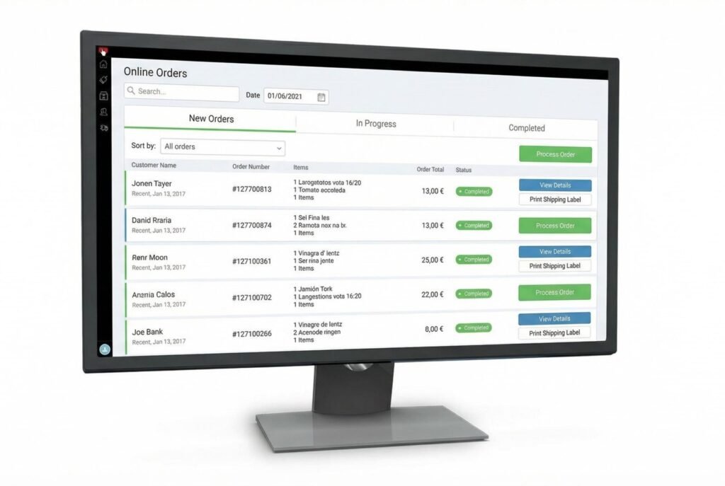 TPV HIOPOS con dashboard pedidos online