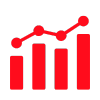 Icono de gráficos de rendimiento